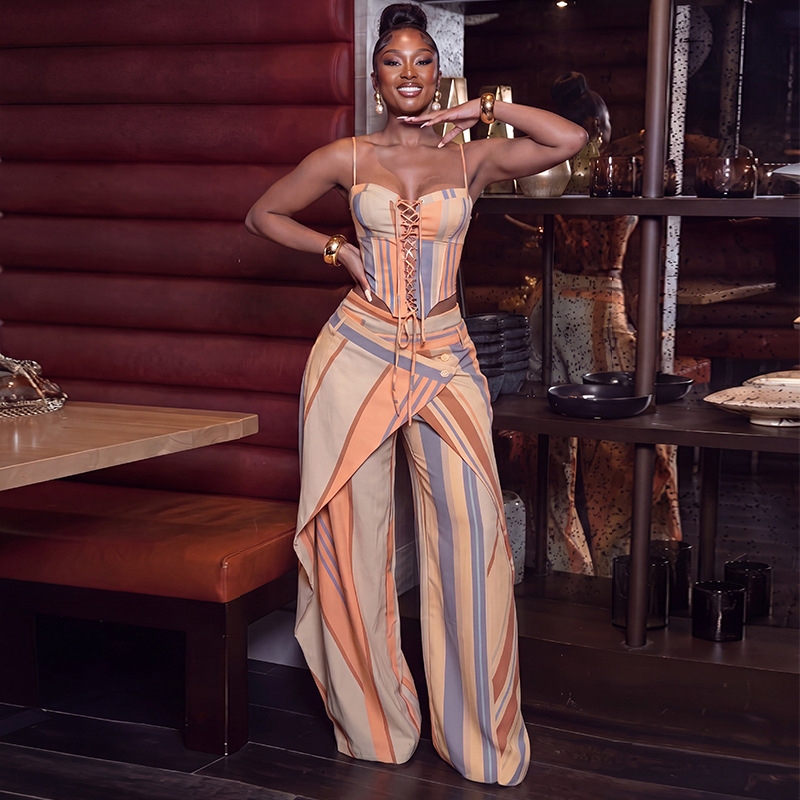 Sewing Vest - New Fashion Women Two Piece Set