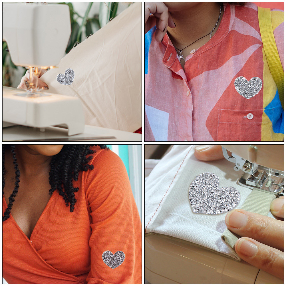 10Pcs Heart Shaped Embroidery  - огляд і ціна Sewing Recycling
