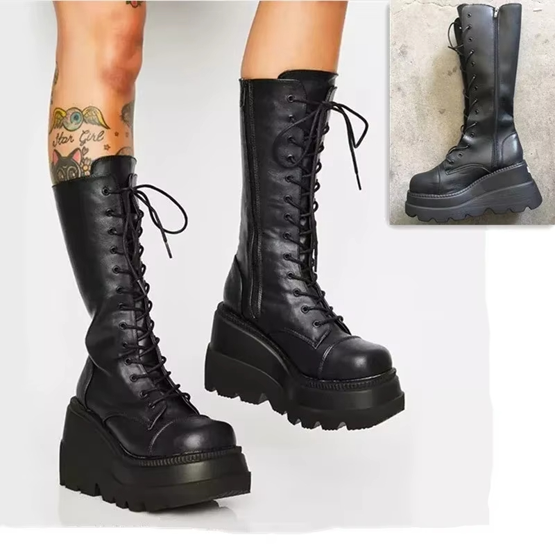 Women's Platform Boots Punk Mi - огляд і ціна Sewing Cotton