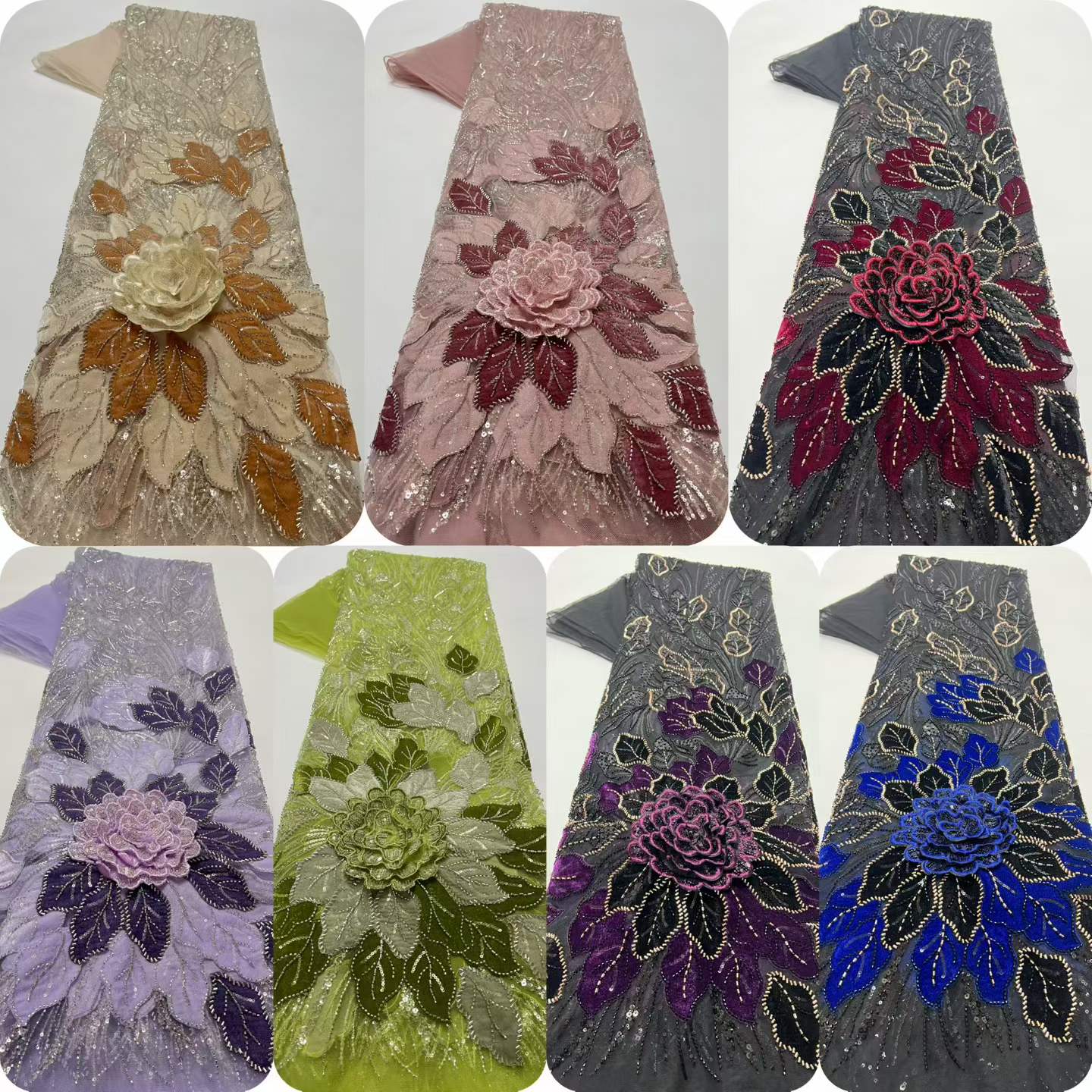 Luxury African Velvet Beaded S - огляд і ціна Sewing Velvet Fabric