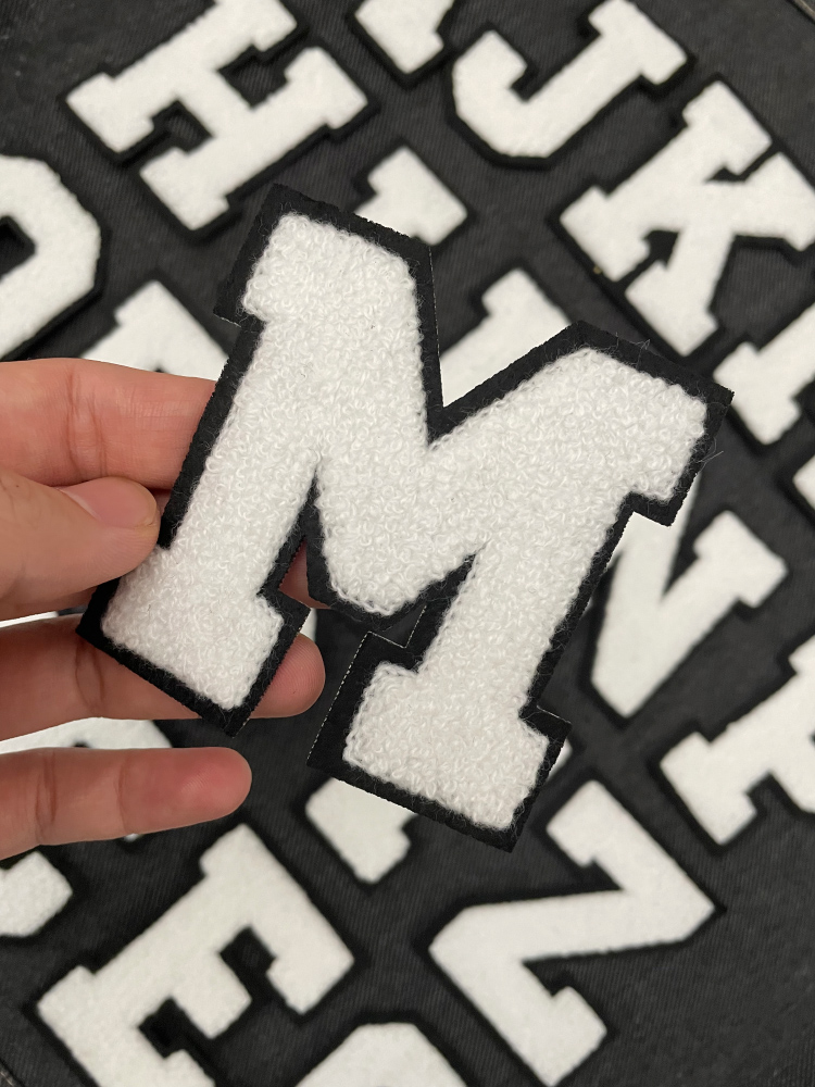 8cm Iron on Black White Chenil - огляд і ціна Velcro Sew On
