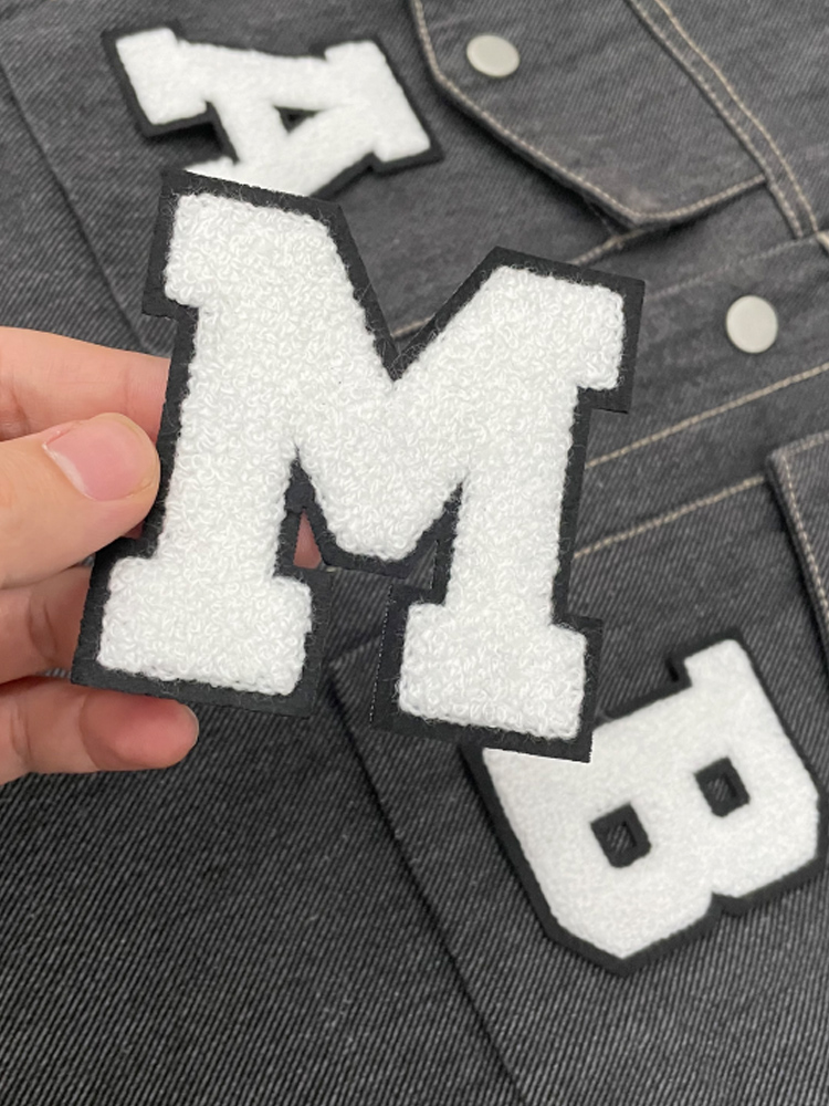 8cm Iron on Black White Chenil - огляд і ціна Velcro Sew On