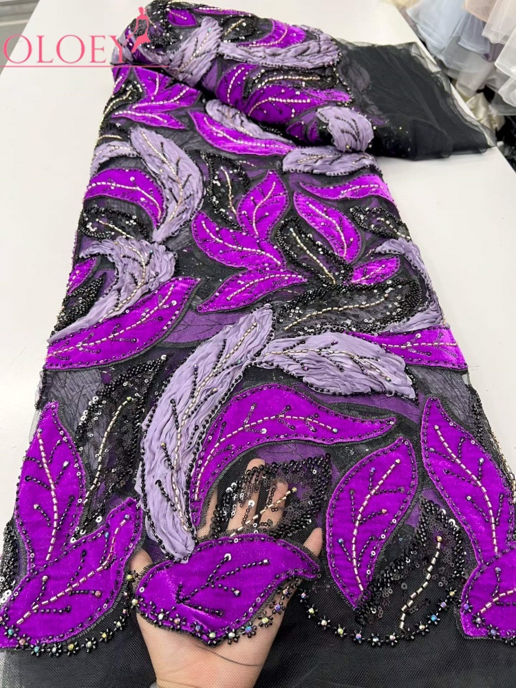 OLOEY Luxury African Sequins B - огляд і ціна Sewing Velvet Fabric