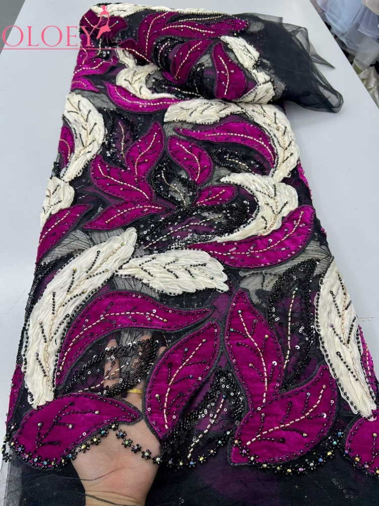 OLOEY Luxury African Sequins B - огляд і ціна Sewing Velvet Fabric